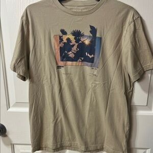 American Eagle Outfitters Beige Graphic Tee